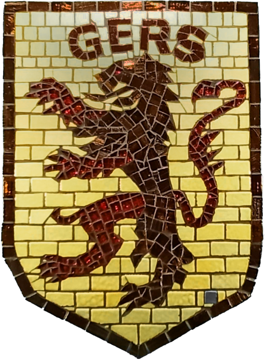 A mosaic of the Gers emblem.